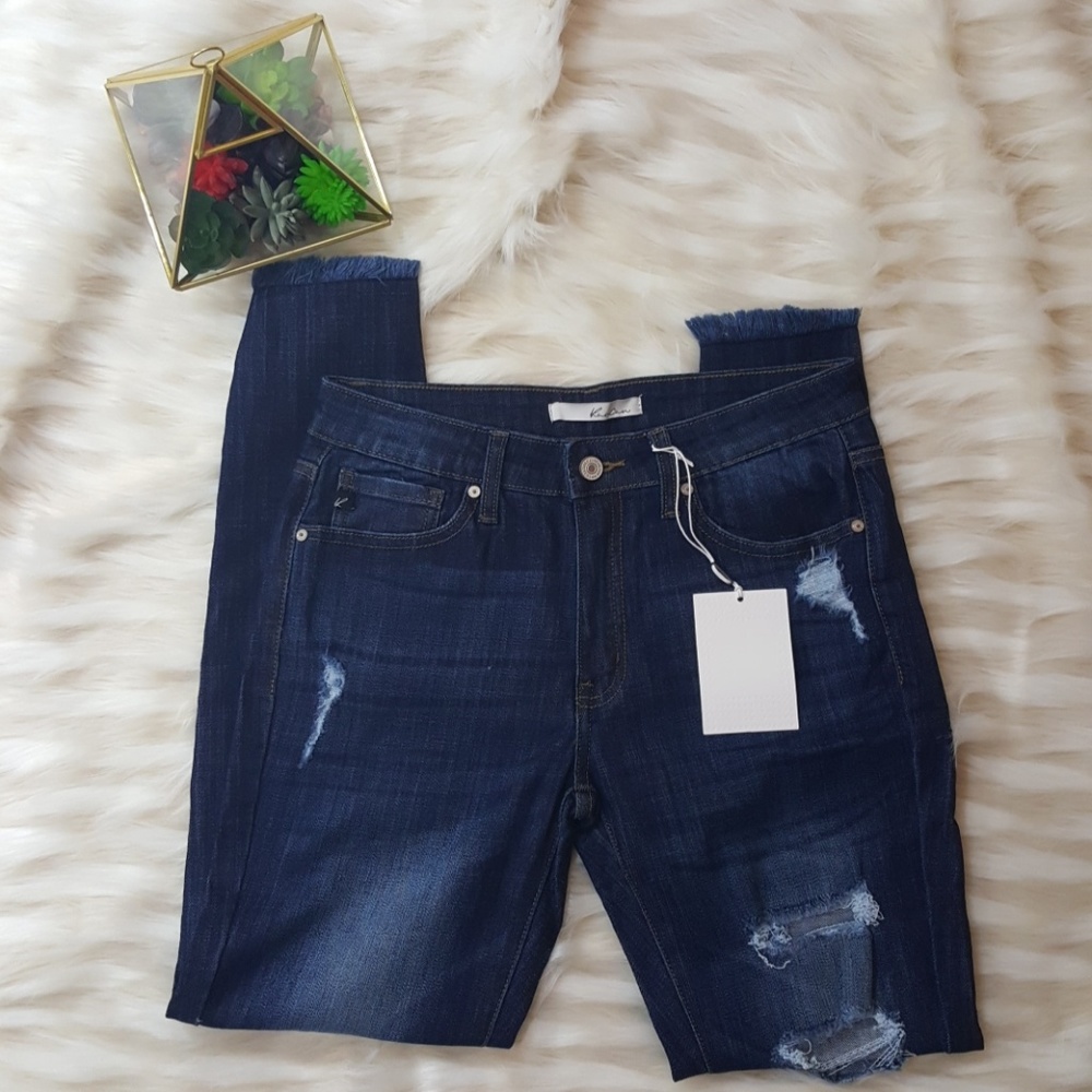 Distressed Frayed Skinny Jeans NWT Price Firm - Picture 5 of 5